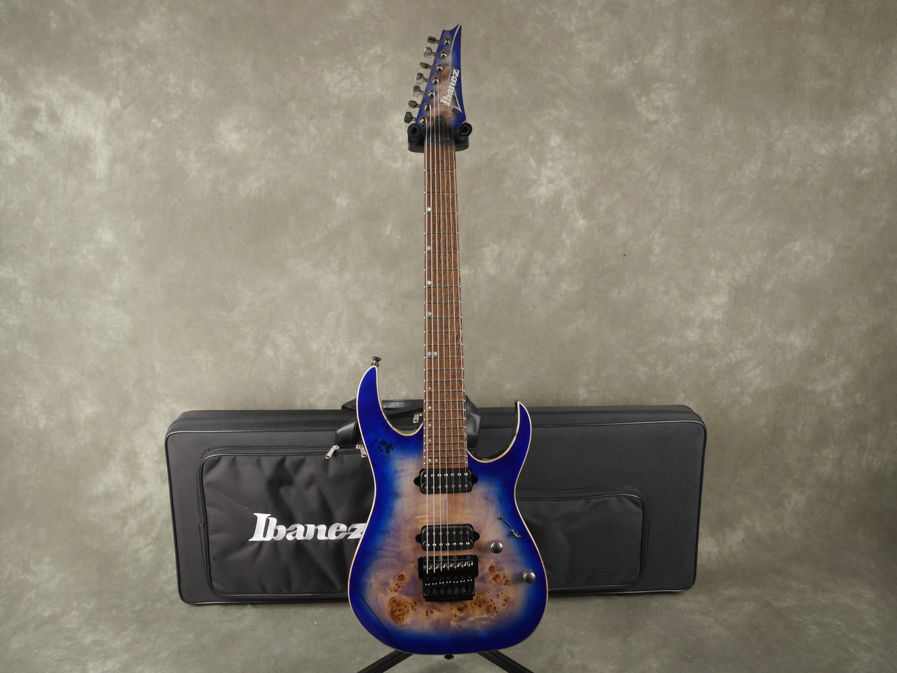 Ibanez RG1027 PBF 7-String - Cerulean Blue Burst w/Hard Case - 2nd
