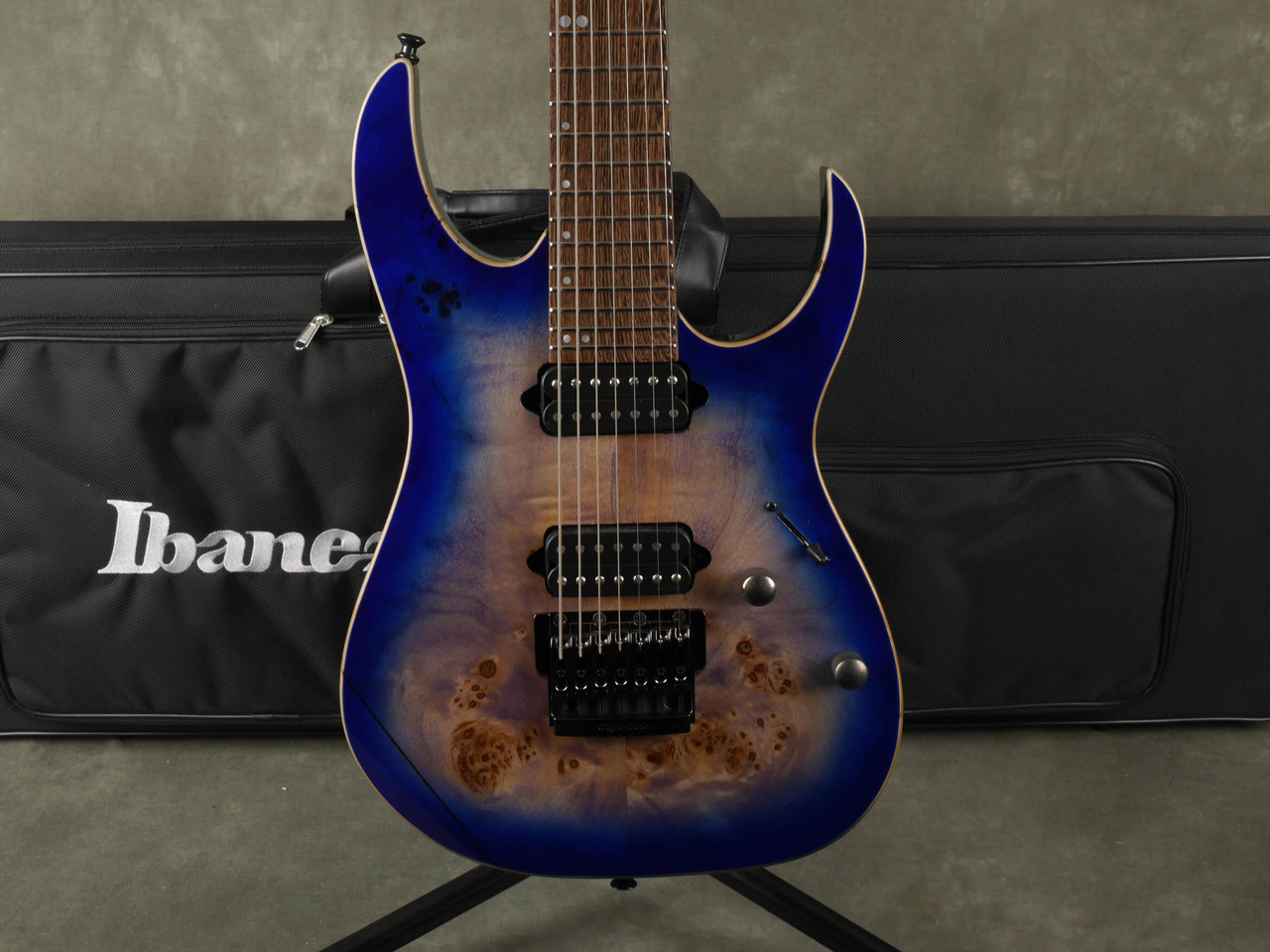 Ibanez RG1027 PBF 7-String - Cerulean Blue Burst w/Hard Case - 2nd