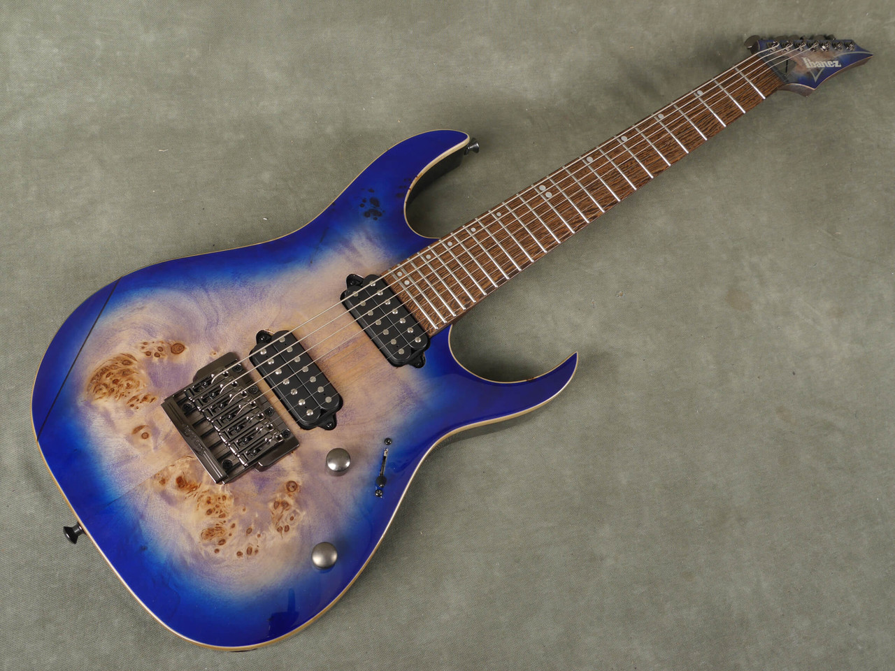 Ibanez RG1027 PBF 7-String - Cerulean Blue Burst w/Hard Case - 2nd