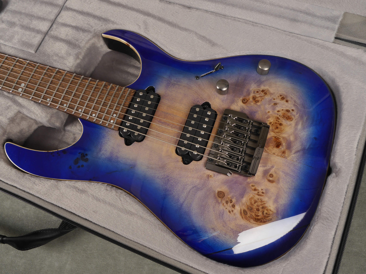 Ibanez RG1027PBF ハードケース付き Ibanez RG1027 PBF 7-String - Cerulean Blue Burst w/Hard Case - 2nd