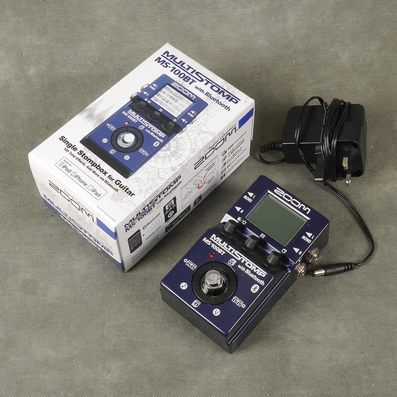 Zoom MS 100BT Multi FX Pedal & PSU w/Box & PSU - 2nd Hand