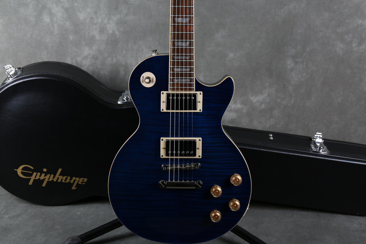 Epiphone Les Paul 1960 Tribute Plus - Midnight Sapphire w/Hard