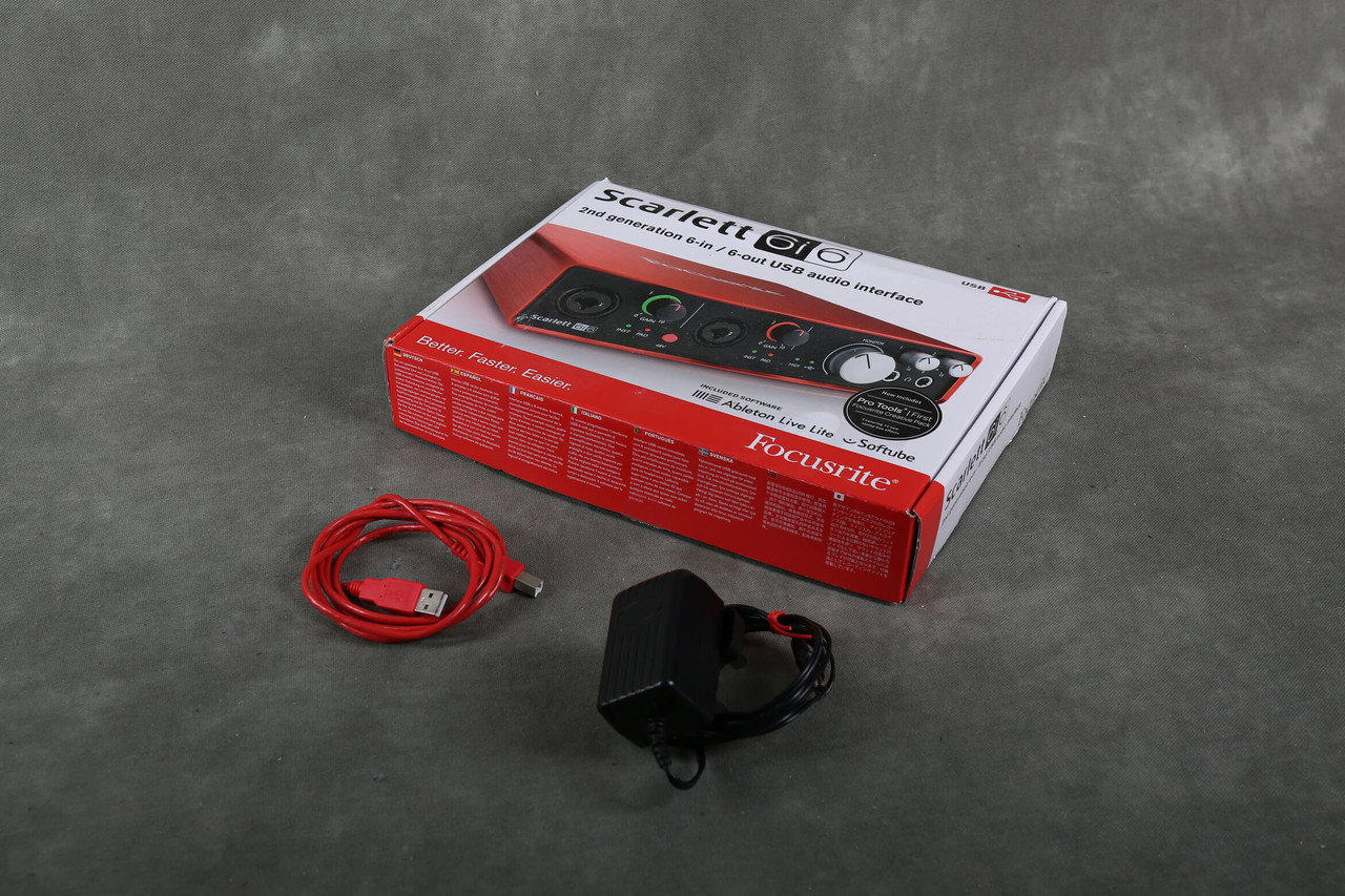 Focusrite Scarlett 6i6 Gen 2 Audio Interface w/Box & PSU - 2nd Hand