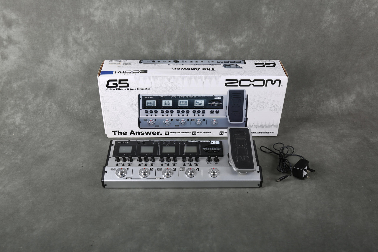 Zoom G5 Guitar Multi FX Pedal w/Box & PSU - 2nd Hand
