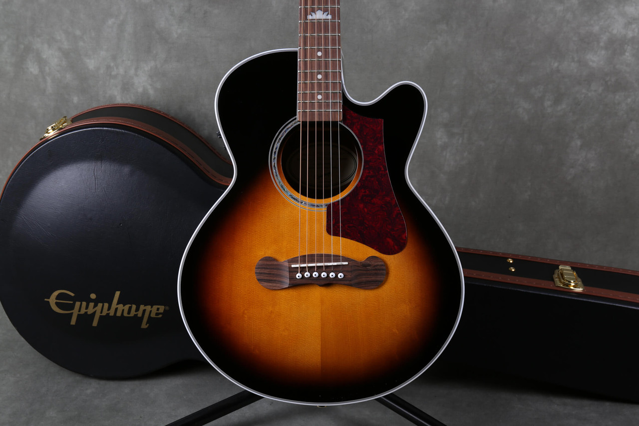Epiphone J-200 EC Studio Parlor - Vintage Sunburst w/Hard Case