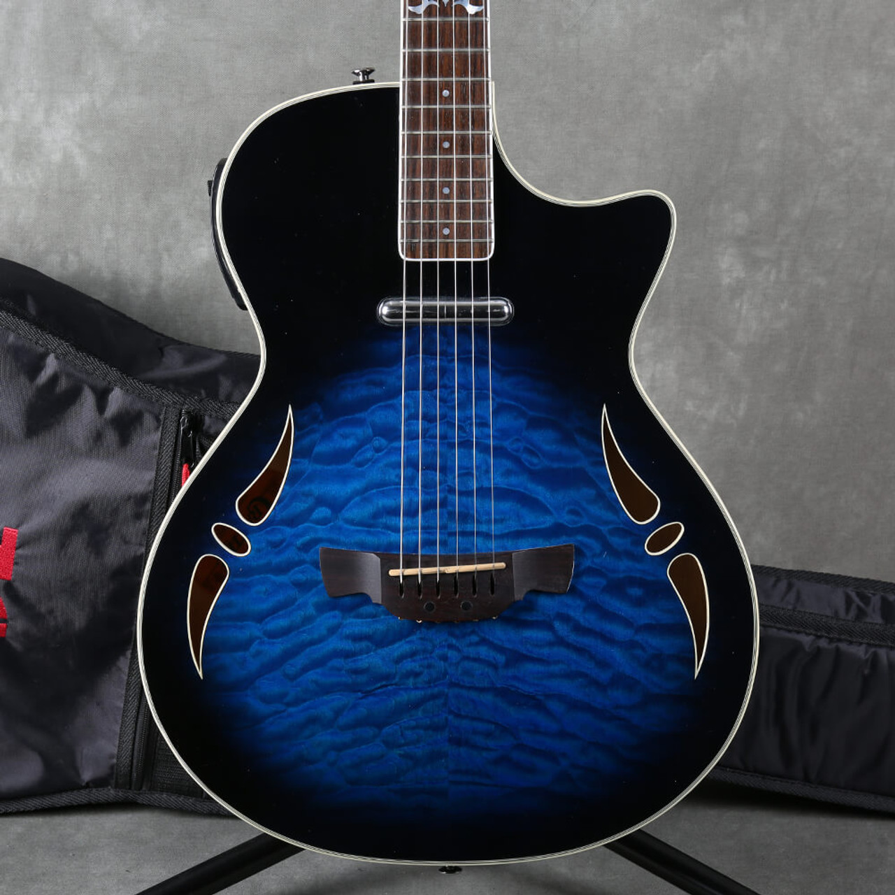 Crafter SA-QMMS Electro Acoustic Guitar - Blue - Gig Bag - 2nd Hand