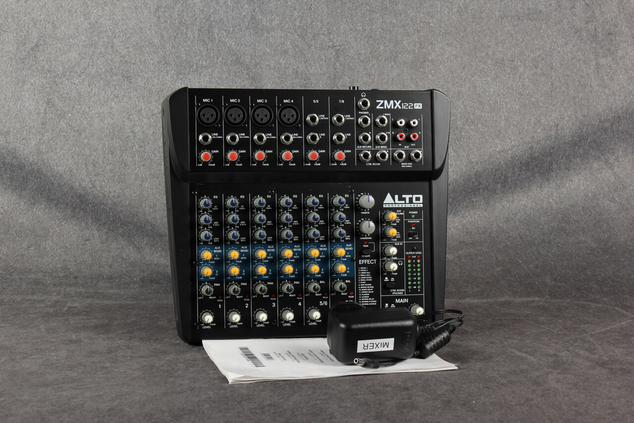 ALTO Professional ZMX122FX 8 Channel Mixer with PSU 2nd Hand