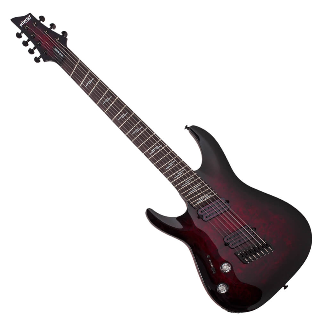 Schecter Omen Elite-7 Multiscale LH - Black Cherry Burst