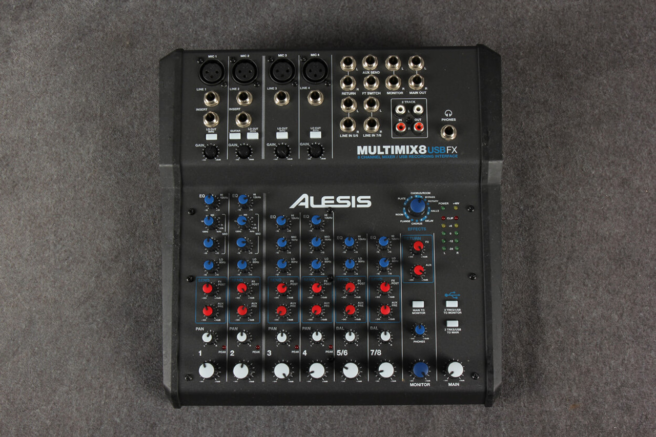 Alesis MultiMix 8 USB FX 8Channel Mixer 2nd Hand Rich Tone Music