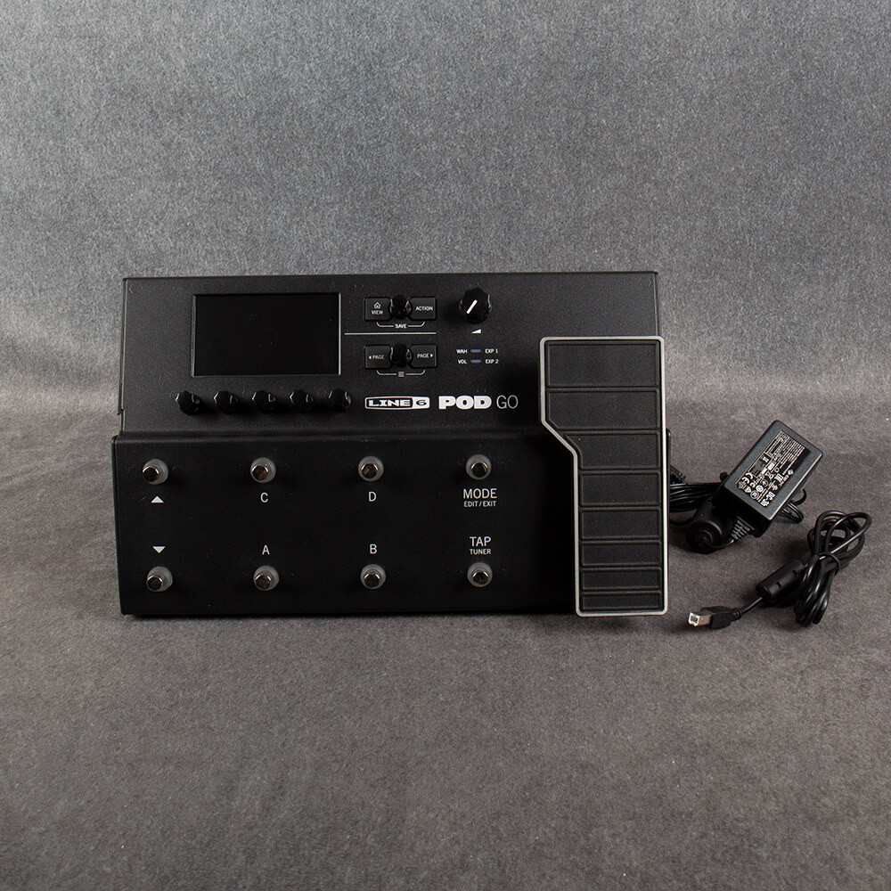 Line 6 POD Go Multi Effects Guitar Pedal USB Cable and PSU 2nd Hand