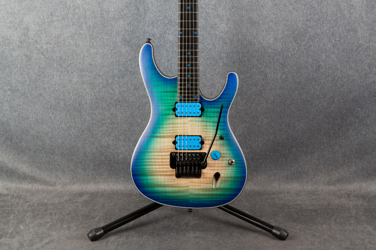 Ibanez Iron Label SIX6DFM-BCB DiMarzio PAF Pro Blue Space Burst