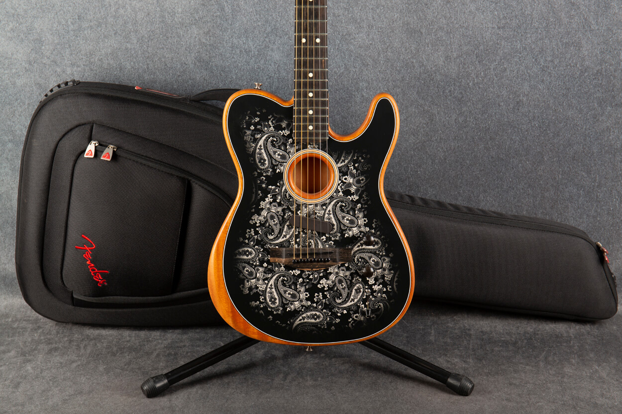 Fender American Acoustasonic Telecaster Black Paisley 2nd Hand