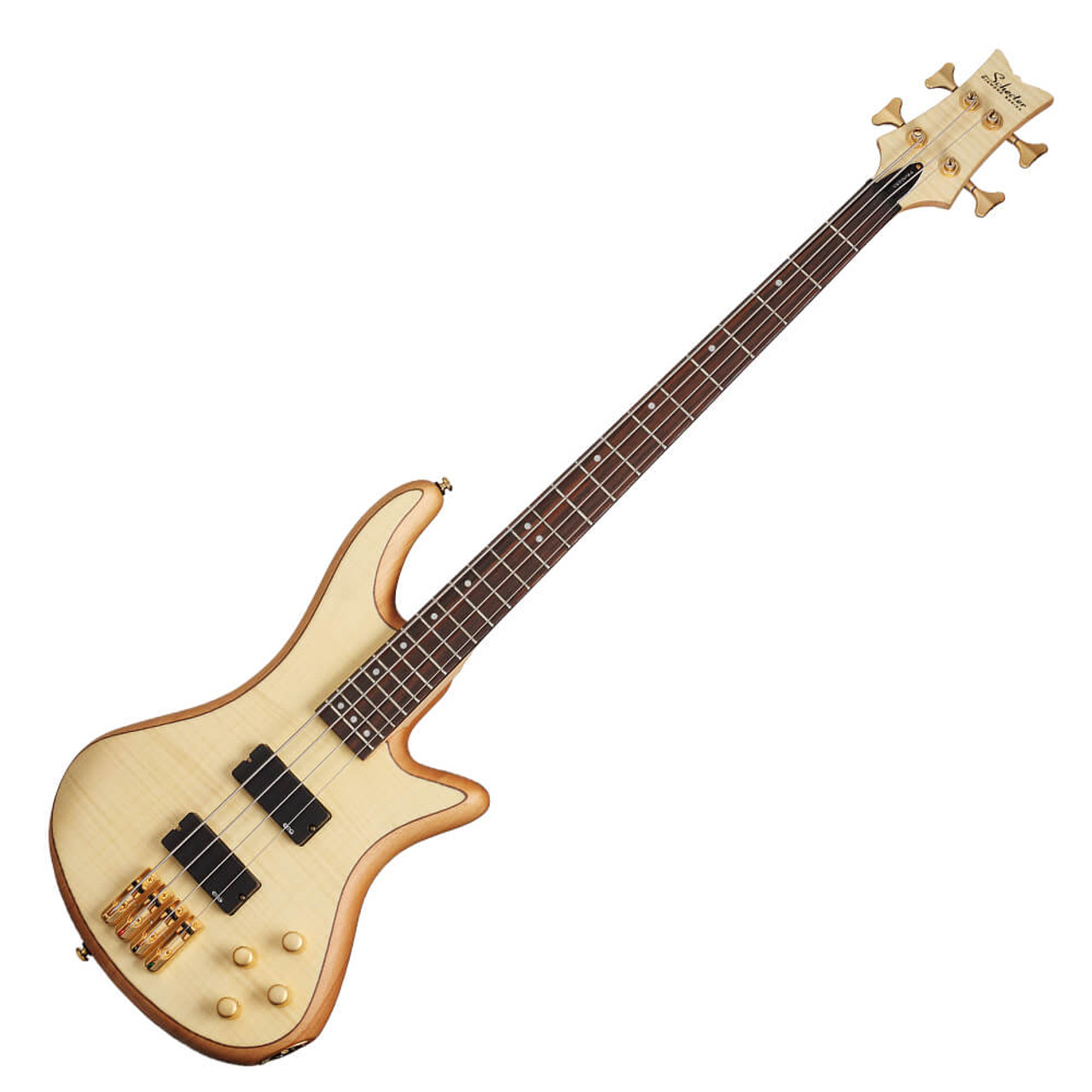 ベース SCHECTER STILETTO Custom 4 Natural Satin Schecter Stiletto Custom-4 - Natural Satin