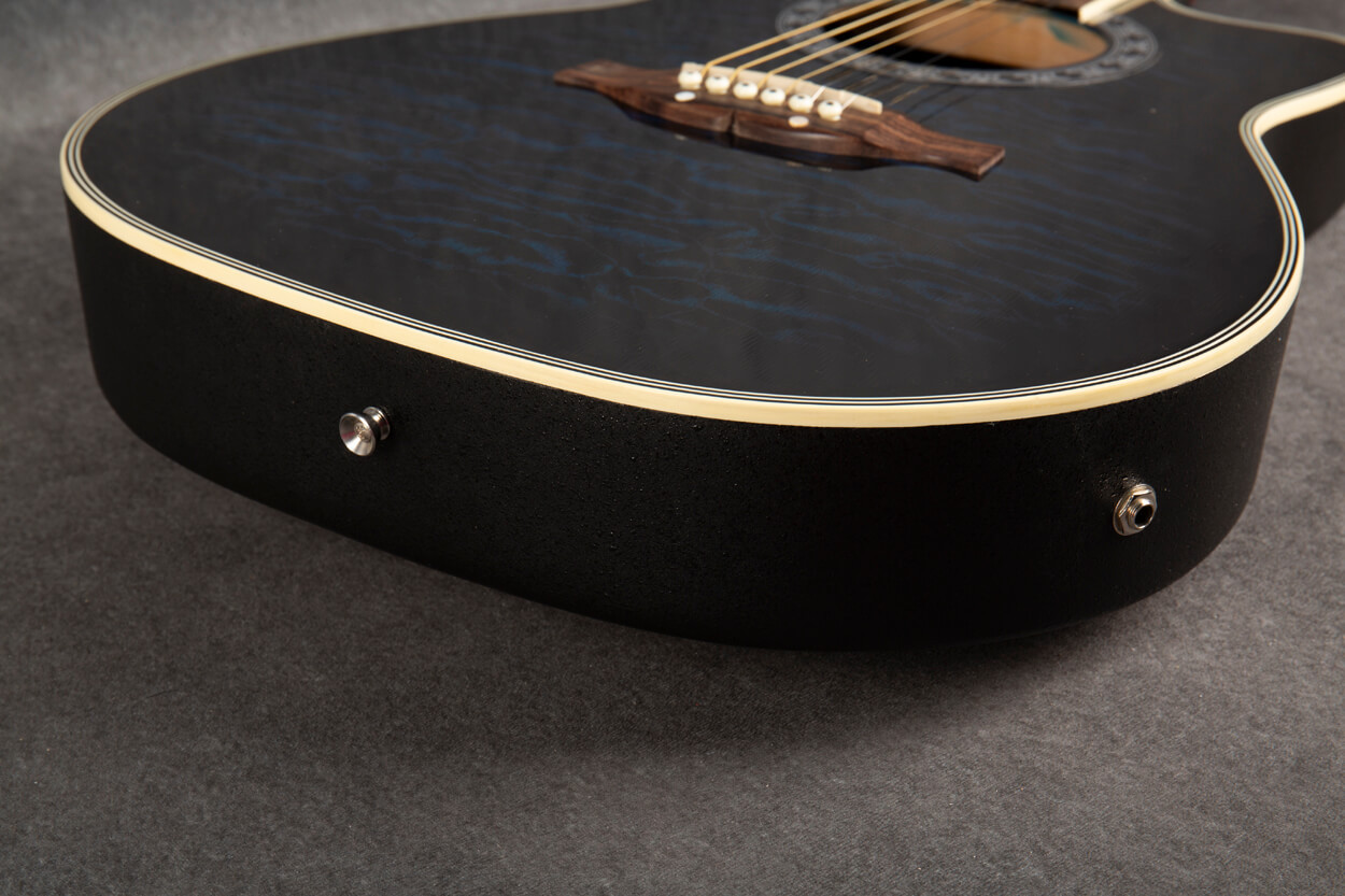 Keiper Bowl Back Electro Acoustic Guitar Trans Blue 2nd Hand