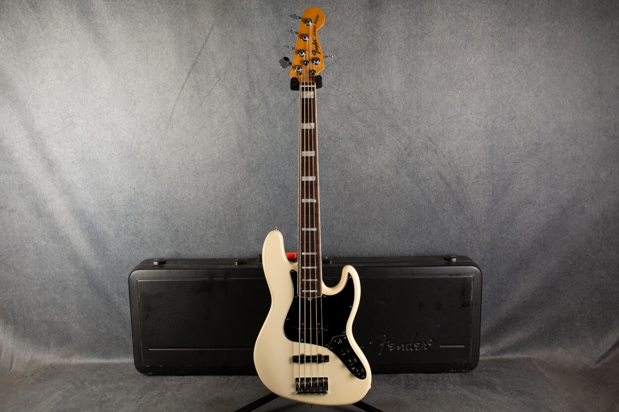 Fender American Deluxe Jazz Bass V Olympic White 2nd Hand | Rich