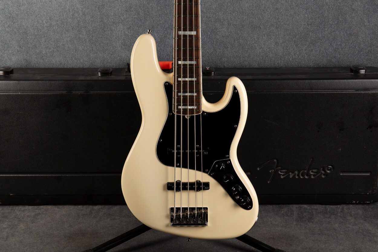Fender American Deluxe Jazz Bass V Olympic White 2nd Hand | Rich
