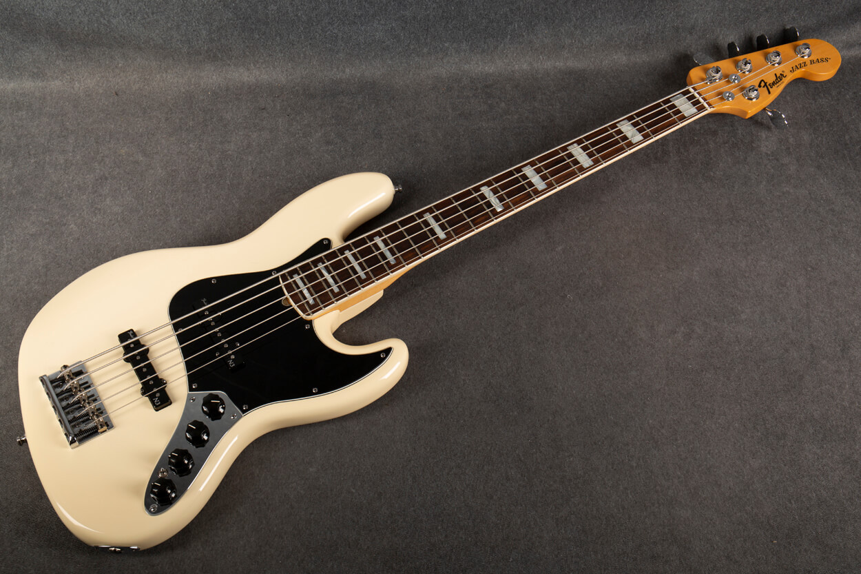 Fender American Deluxe Jazz Bass V Olympic White 2nd Hand | Rich