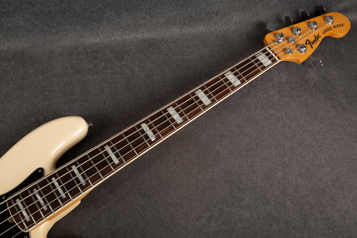 Fender American Deluxe Jazz Bass V Olympic White 2nd Hand | Rich