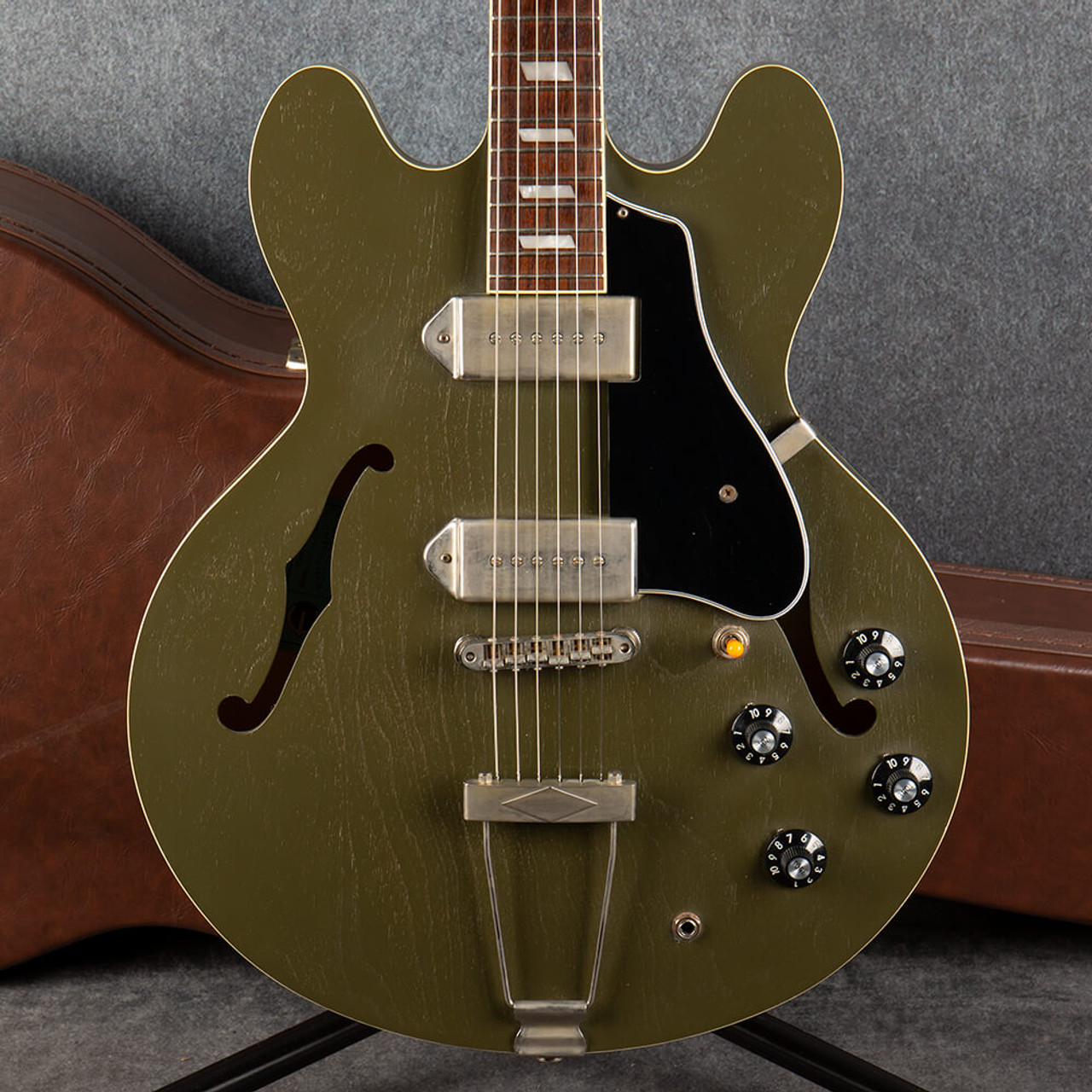 ギター Epiphone Casino Worn Olive Drab Gibson Epiphone Casino Worn - Worn Olive Drab #10145 – Empire Music