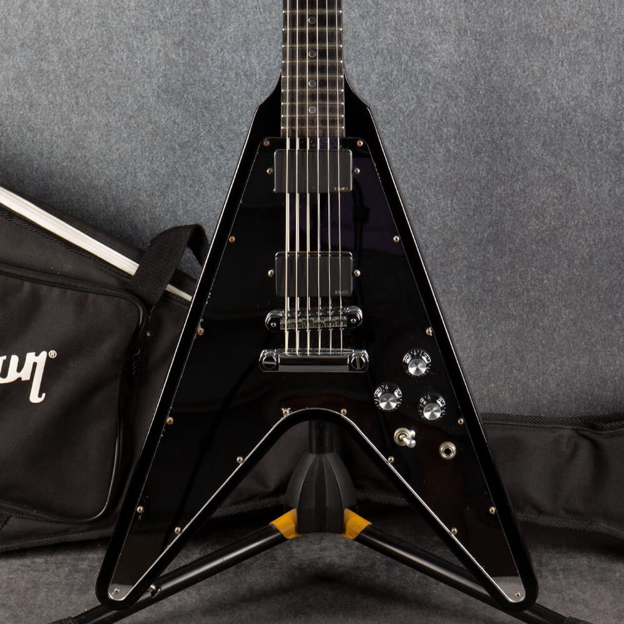 ギター Gibson LTD Flying V Gothic II EMG 買取実績】Gibson LTD Flying V Gothic II EMG (Satin Black