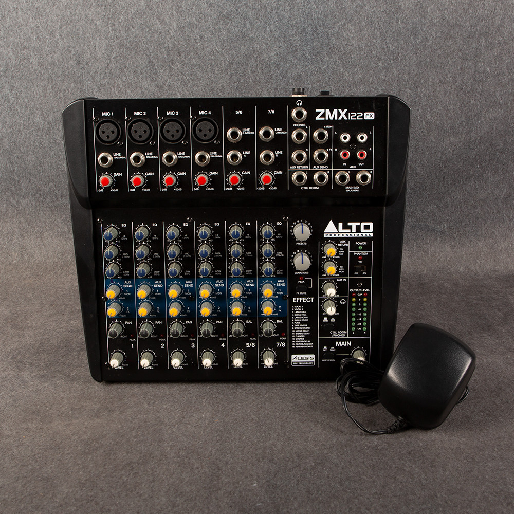 マルチジム ブラック KEN Alto ZMX122FX 8 Channel Mixer with PSU 2nd Hand | Rich Tone Music