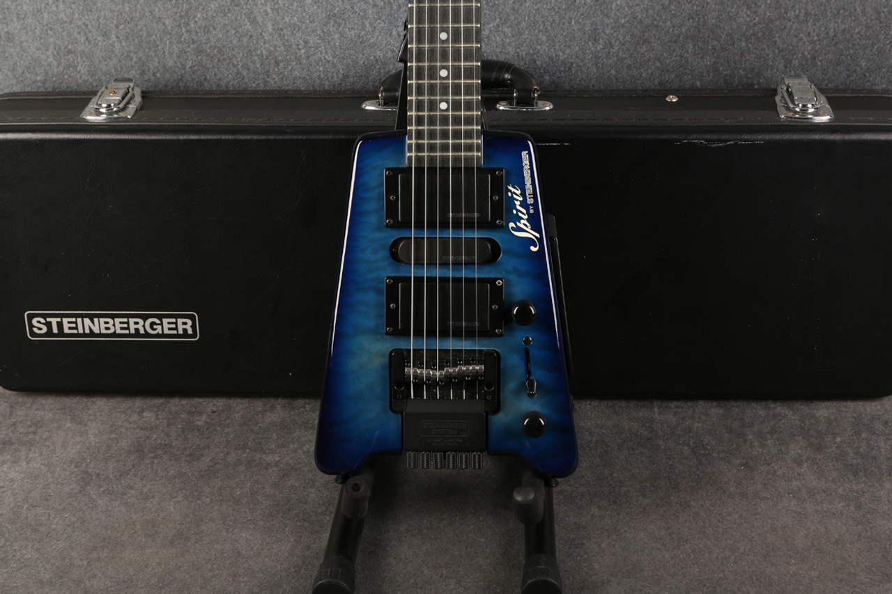 Steinberger Spirit GT-Pro Quilt Top Deluxe Trans Blue 2nd Hand