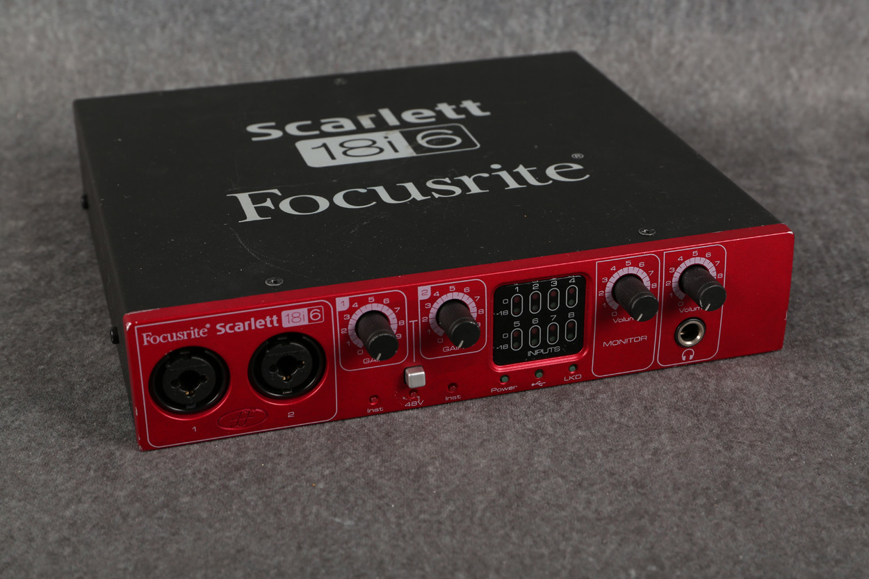Focusrite Scarlett 18i6 Audio Interface Gen 1 PSU 2nd Hand | Rich