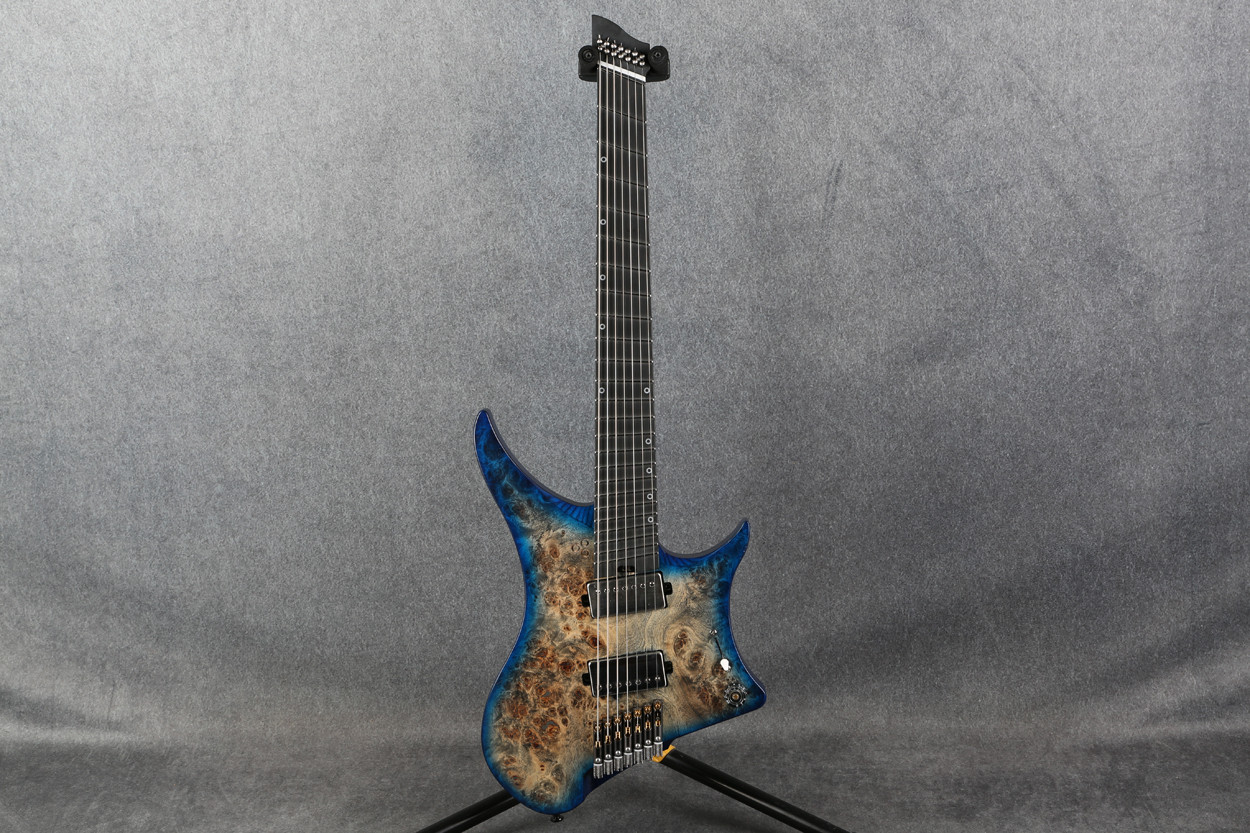 GOC Materia Plus 7 String Headless Guitar Blue Burst 2nd Hand