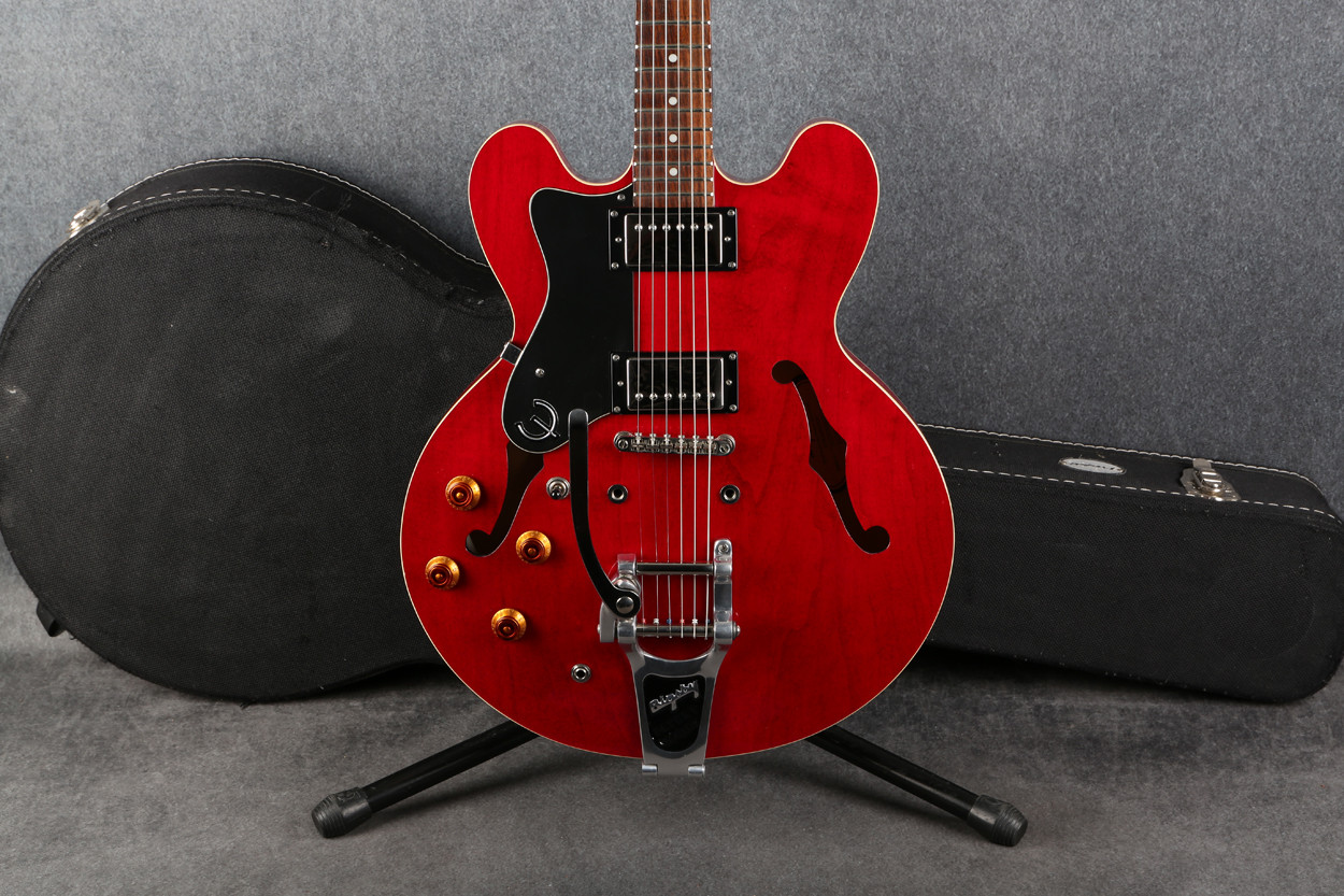 Epiphone Dot Left Handed Bigsby Tremolo Cherry 2nd Hand | Rich