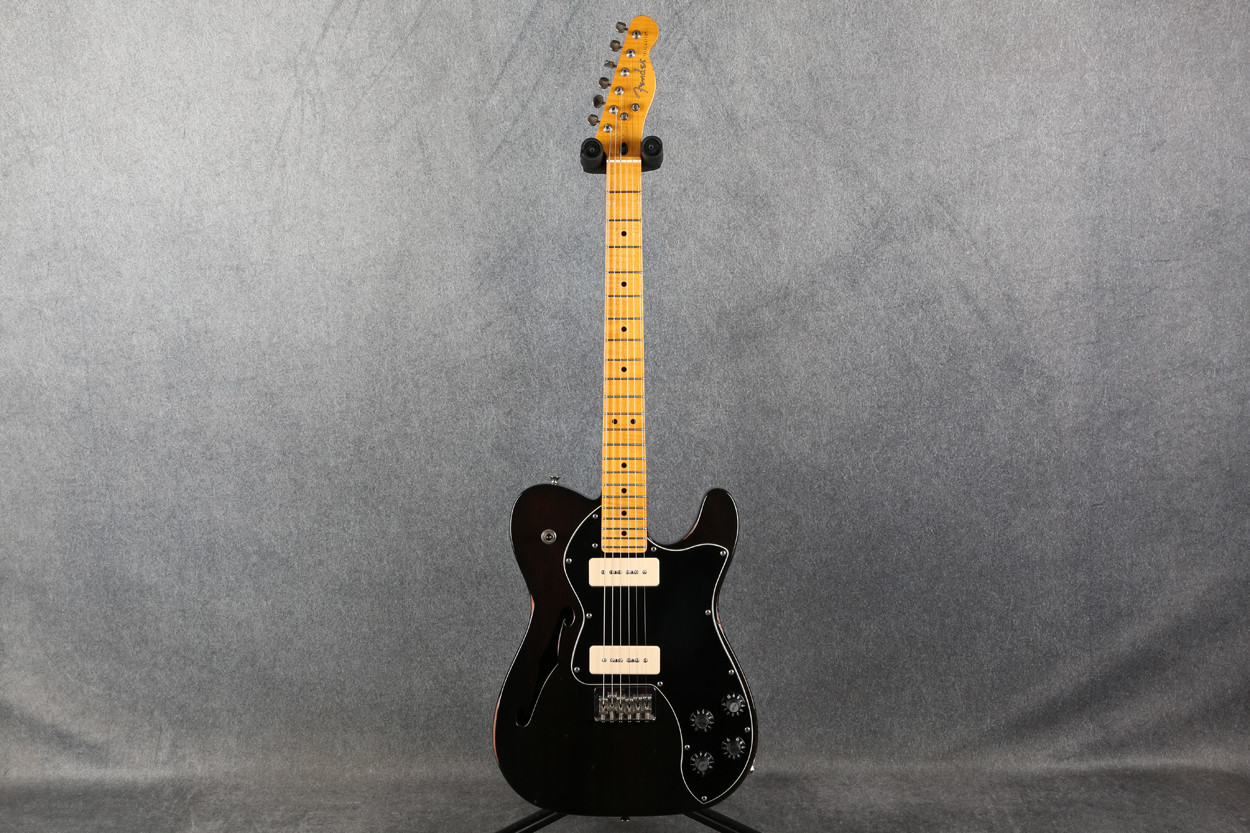 Fender Modern Player Telecaster Thinline Deluxe Black Transparent