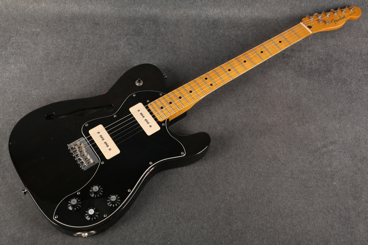 Fender Modern Player Telecaster Thinline Deluxe Black Transparent