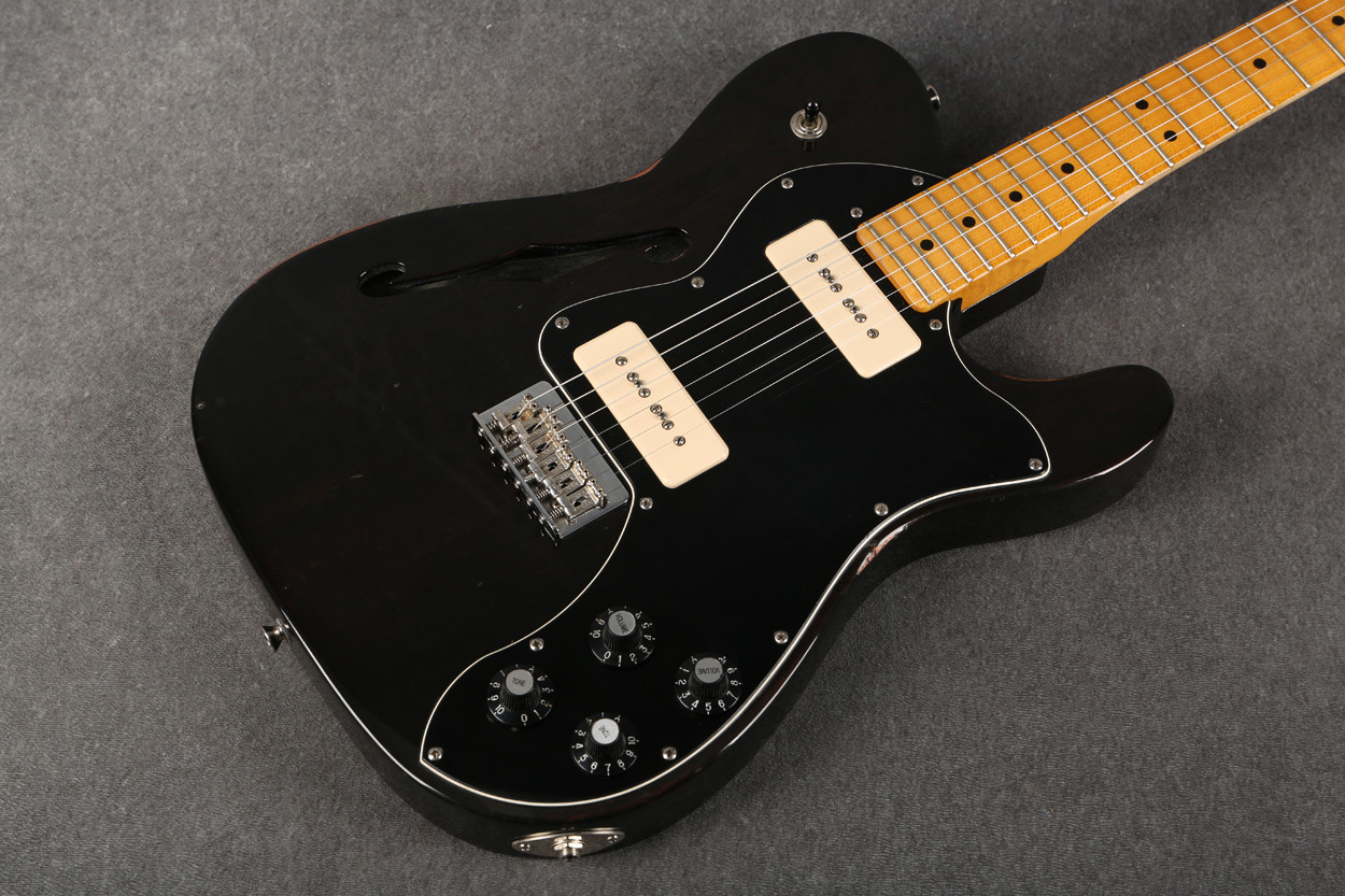 Fender Modern Player Telecaster Thinline Deluxe Black Transparent