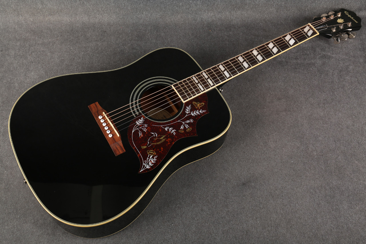 Epiphone Hummingbird Pro Electro Acoustic Ebony 2nd Hand | Rich
