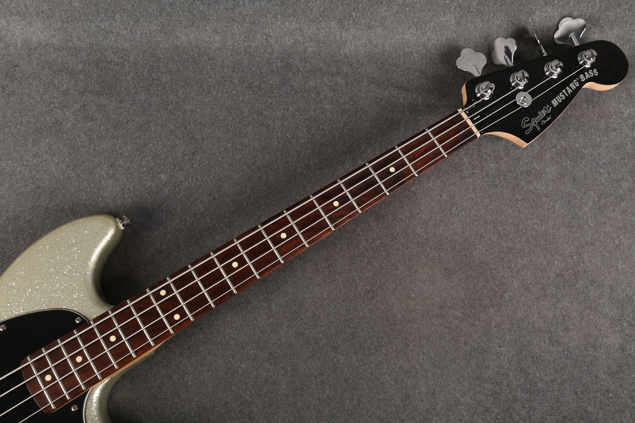 Squier Mikey Way Signature Mustang Bass Silver Sparkle 2nd Hand