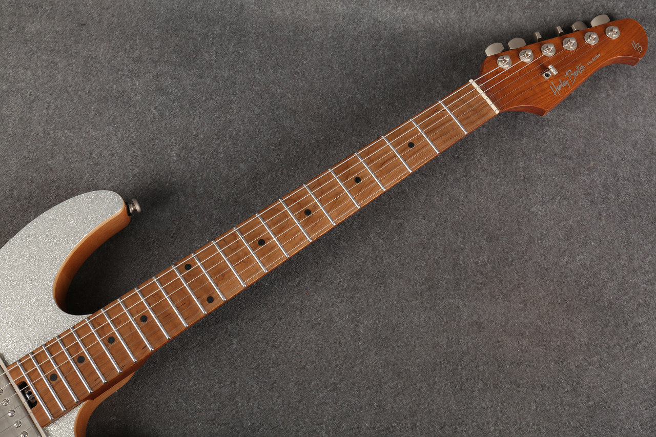 [説明必読]Harley Benton Fusion-iii Roasted Harley Benton Fusion-III HH Roasted SSP Gloss Silver Sparkle 2nd