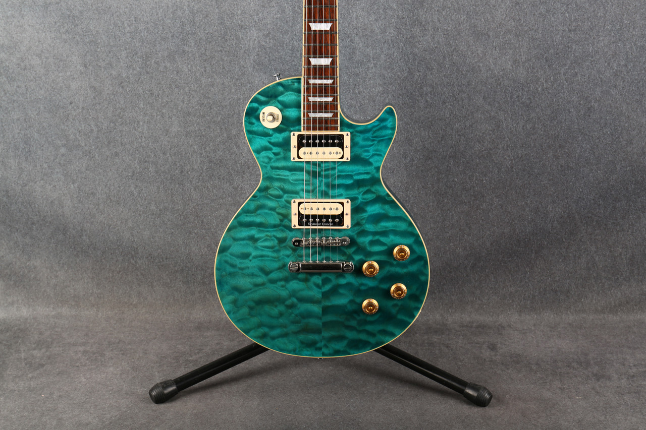Edwards E-LP-92SD/QM 2015 Black Turquoise Green 2nd Hand | Rich