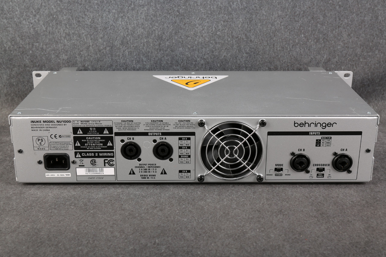 Behringer iNUKE NU1000 Power Amplifier 2nd Hand | Rich Tone Music