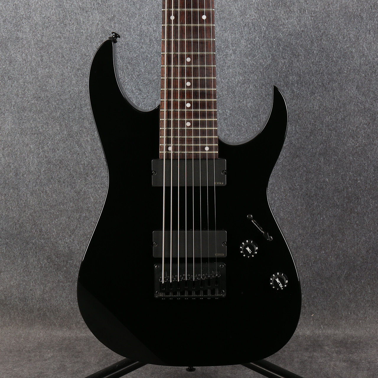 Ibanez RG8-BK 8 String Guitar EMG Pickups Black 2nd Hand | Rich