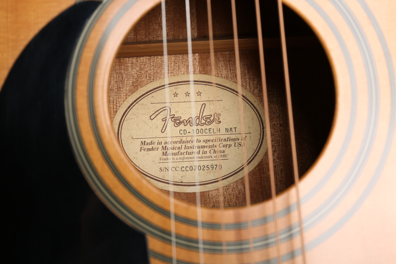 Fender CD-100CE-LH Electro Acoustic Left Handed Natural 2nd Hand
