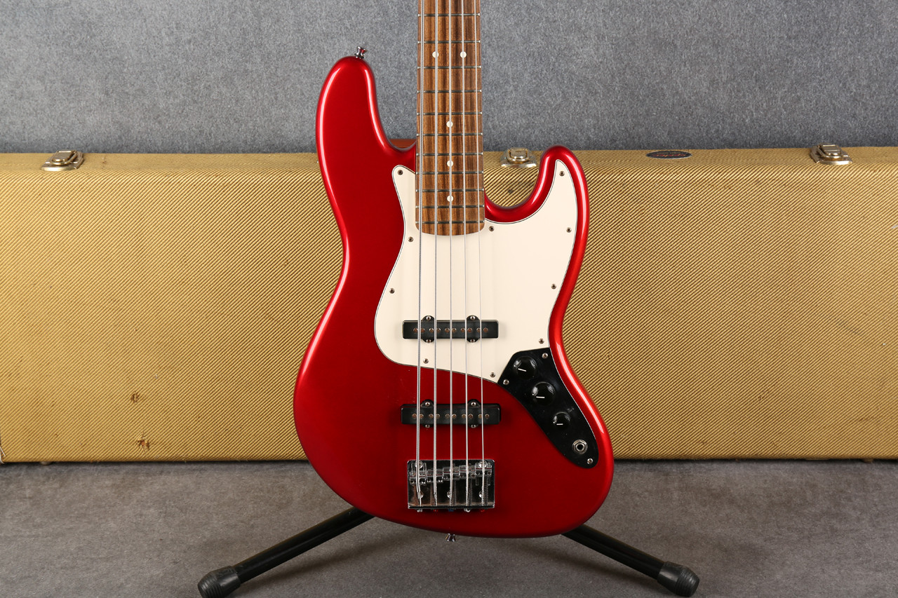 Fender Mexican Standard Jazz Bass V Chrome Red 2nd Hand | Rich