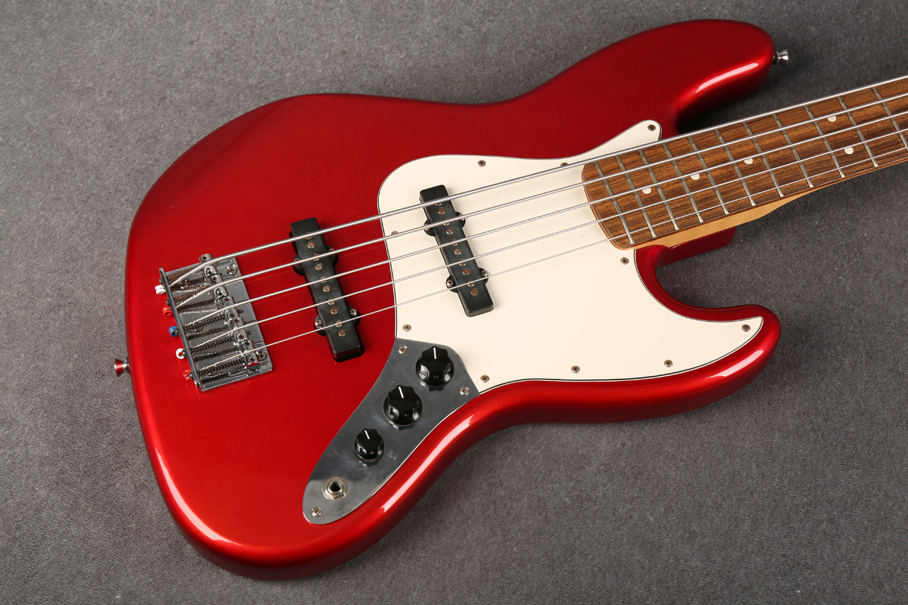 Fender Mexican Standard Jazz Bass V Chrome Red 2nd Hand | Rich