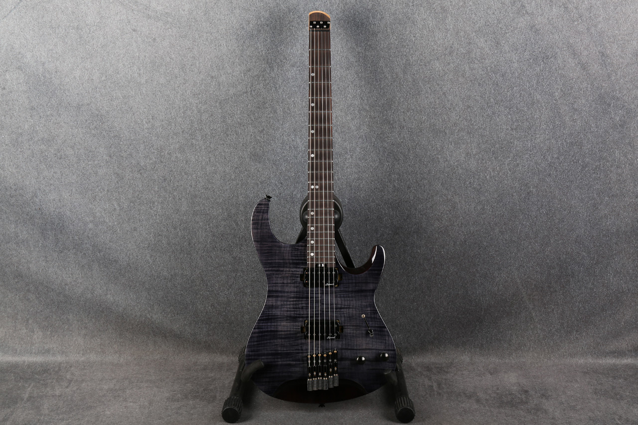 Harley Benton Dullahan-AT TBK Headless Guitar Transparent Black