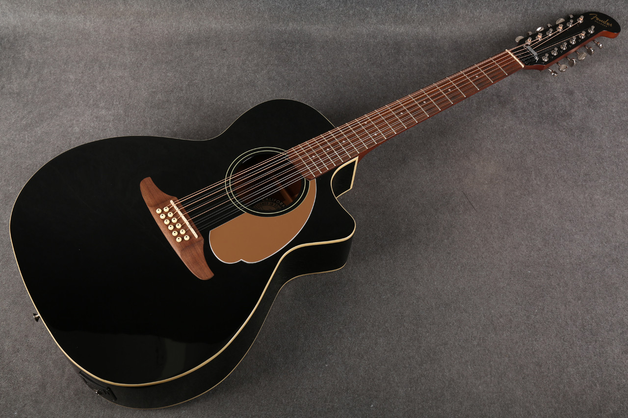 Fender Villager 12 String Electro Acoustic V3 Jetty Black 2nd Hand