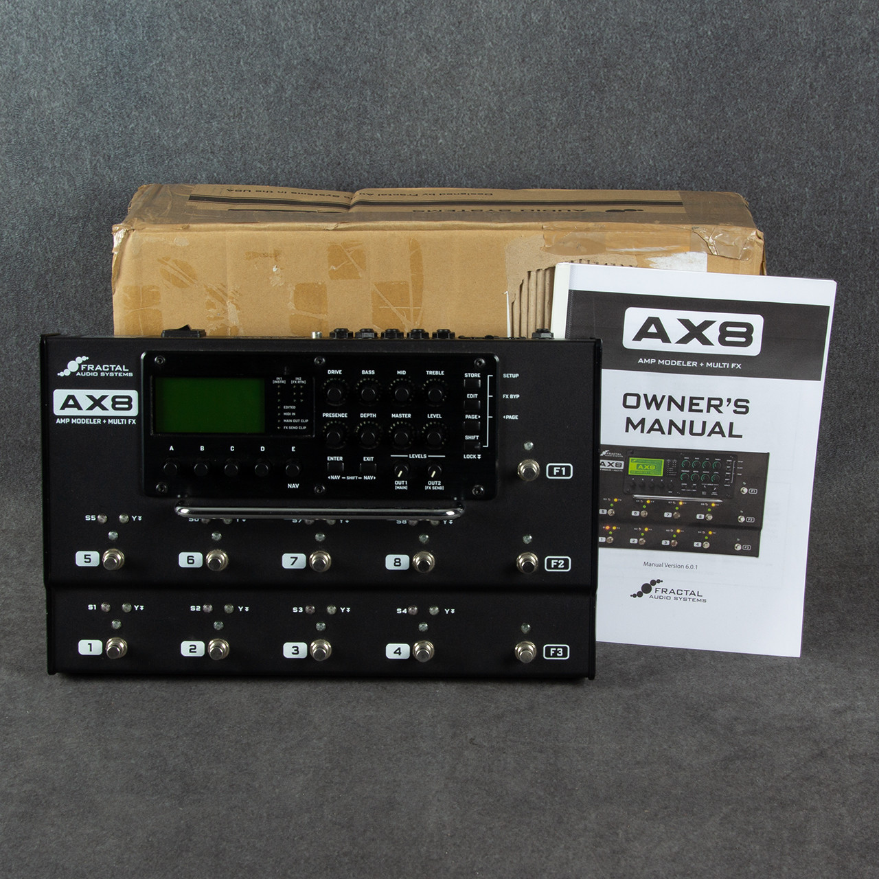 ギター Fractal Audio Systems AX8 Pedaleira Fractal Audio Systems Ax8 Amp Modeler/multi Fx Preto