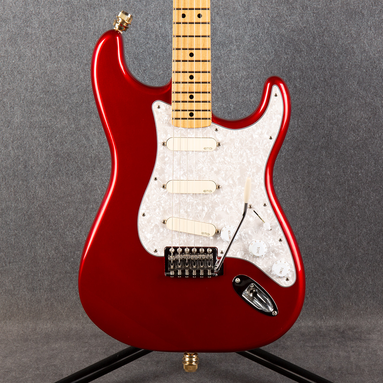 Fender Mexican Standard Stratocaster EMG Pickups Candy Apple Red