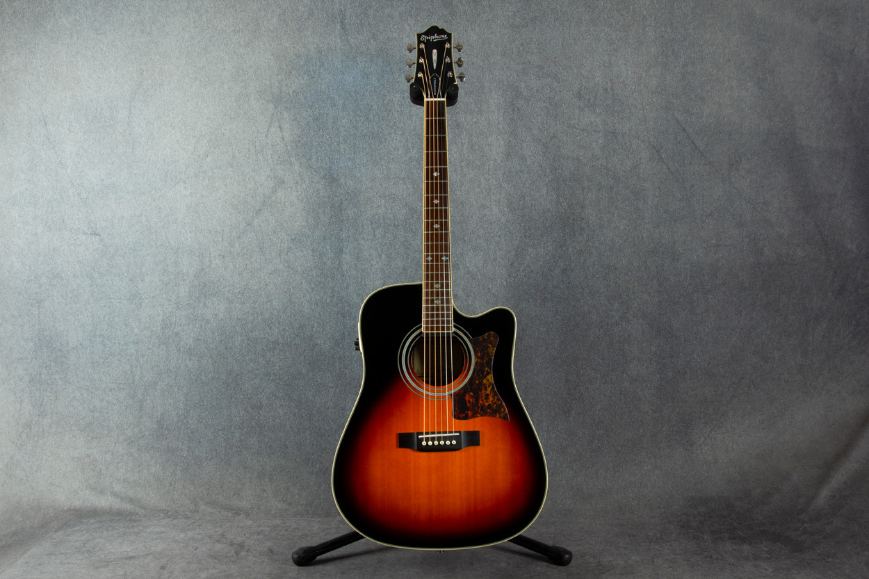 Epiphone Masterbilt DR-500MCE Electro Acoustic Vintage Sunburst