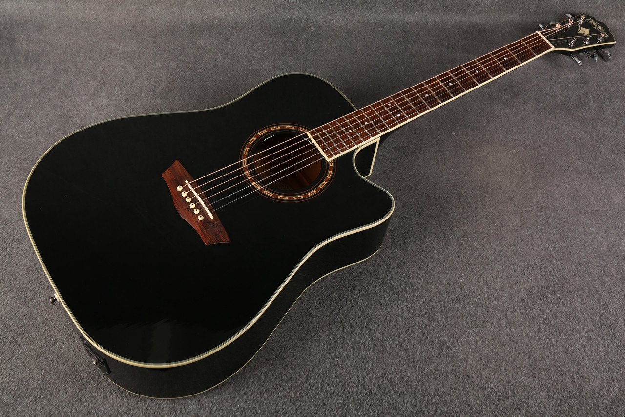 Washburn WD10SCEB Electro Acoustic Black 2nd Hand | Rich Tone Music