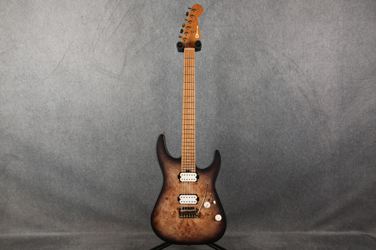 Charvel Pro Mod DK24 HH 2PT CM Poplar Burl Trans Black Burst 2nd