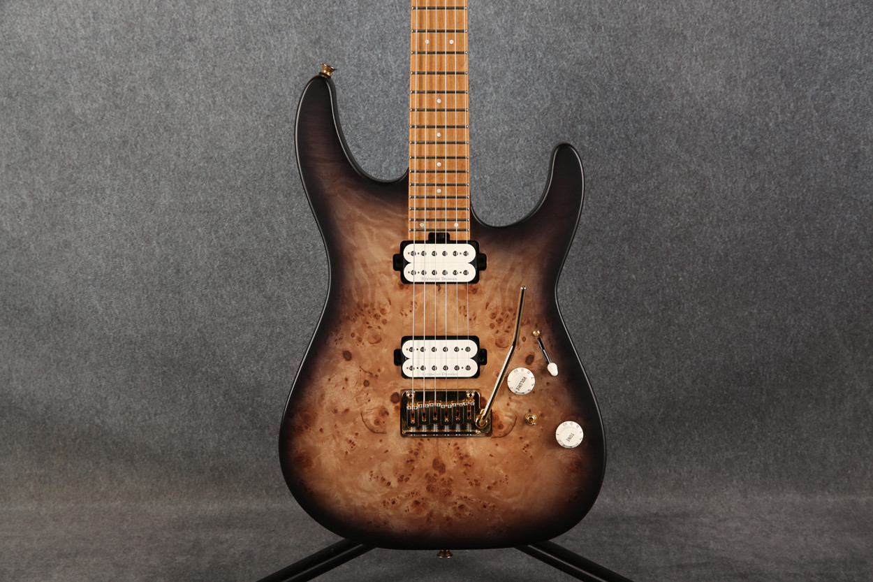 Charvel Pro Mod DK24 HH 2PT CM Poplar Burl Trans Black Burst 2nd