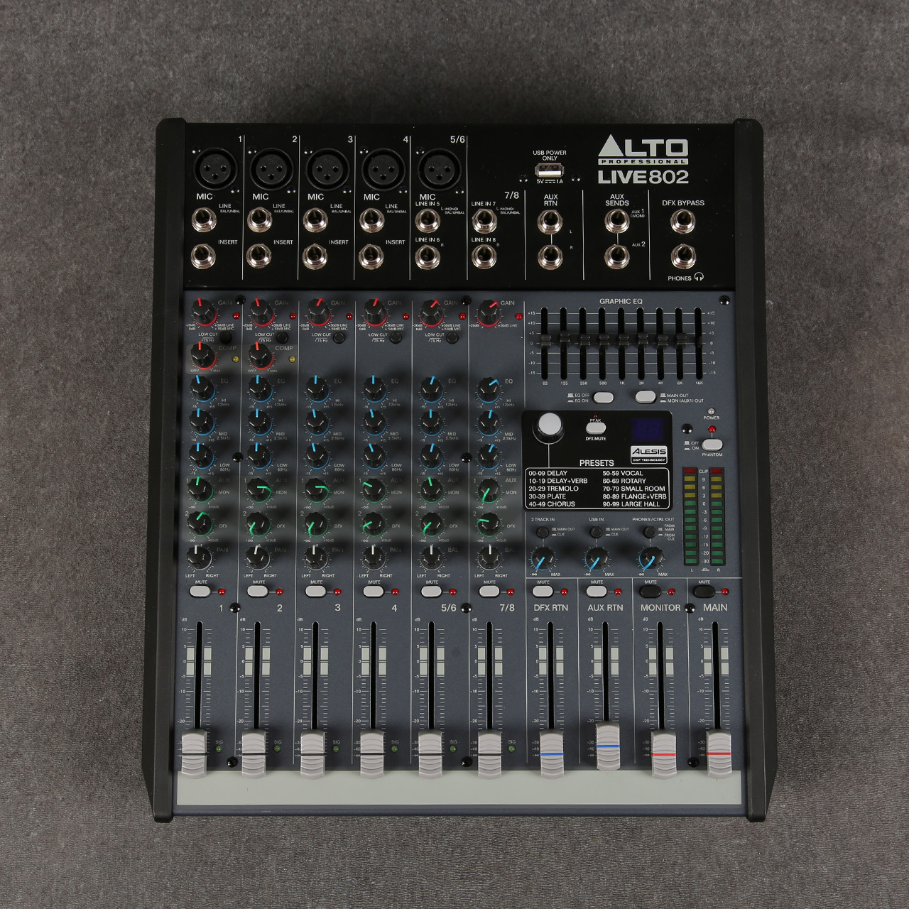 Alto Live 802 8 Channel Mixer 2nd Hand | Rich Tone Music